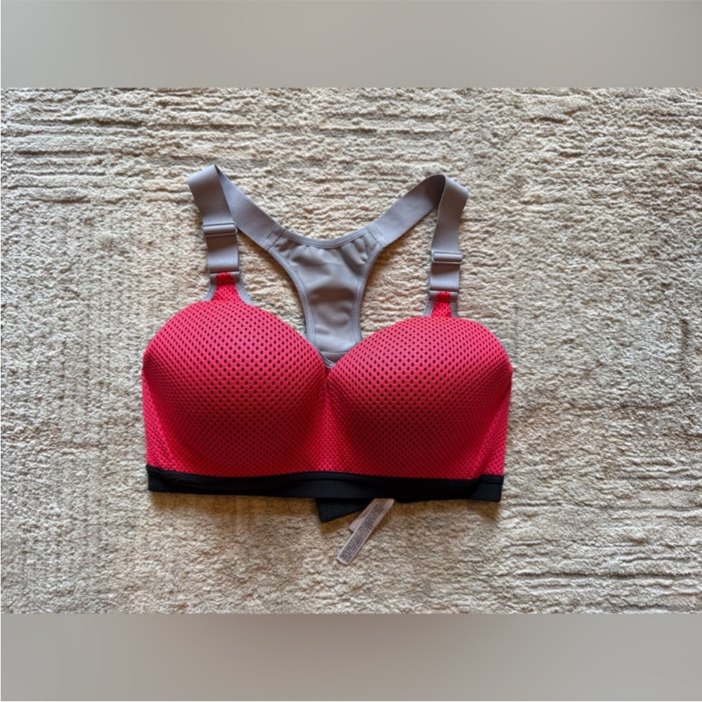 Victoria's Secret Red and Gray Sports Bra